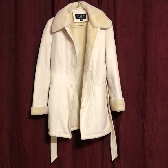 Host Pick: Cream Faux Suede Sherpa Coat - Picture 2 of 6